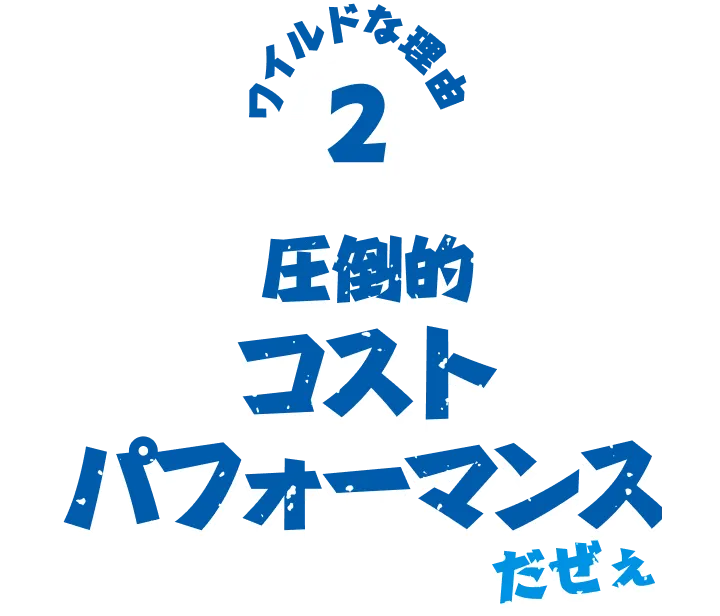 ワイルドな理由2 圧倒的コストパフォーマンス