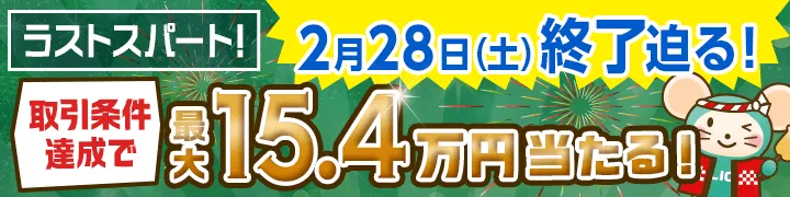株式手数料ゼロ＆設立20周年記念！毎週最大15.4万円が当たるバラエティ大抽選会