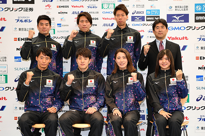2019年度 競泳日本代表選手発表会の模様