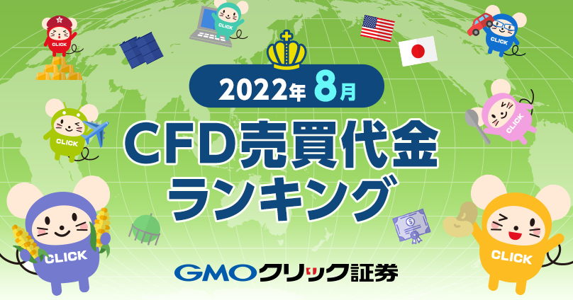 2022年8月CFD売買代金ランキング